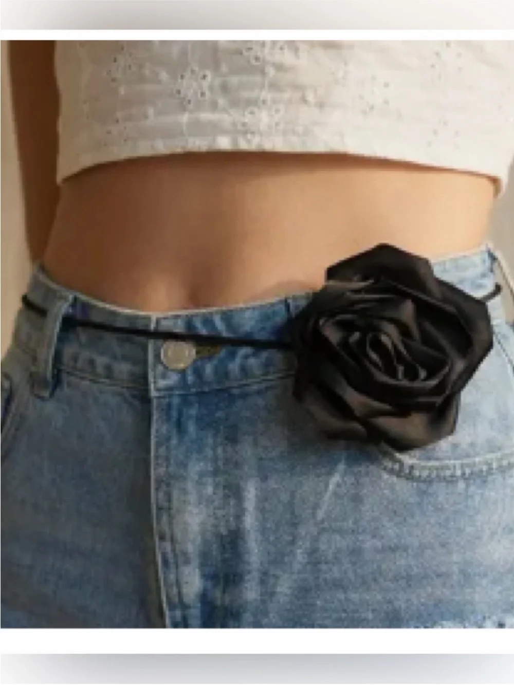 Rose Tie Belt - Soft Floral Waist Accessory